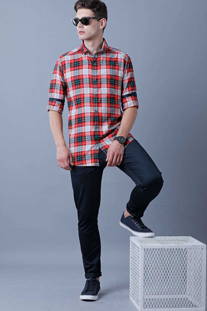 Bold Red Checks