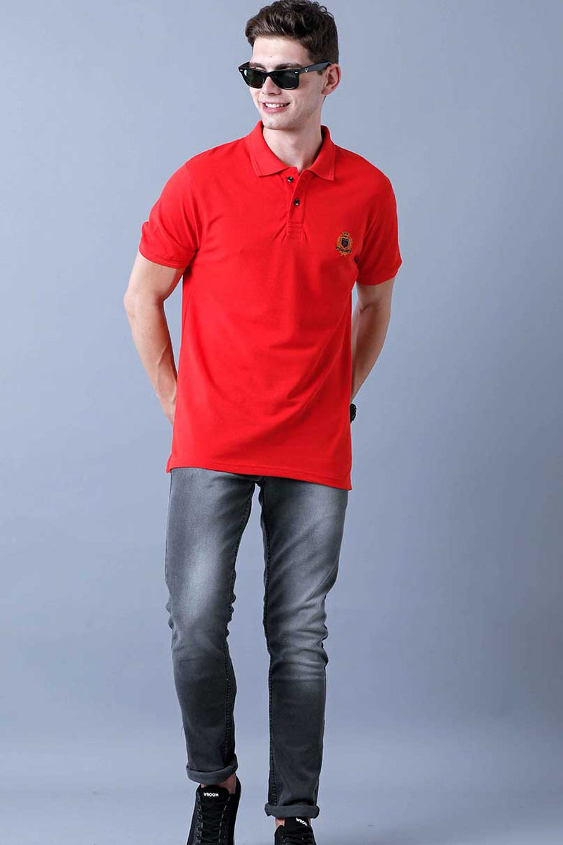 Bright Red Polo T-Shirt